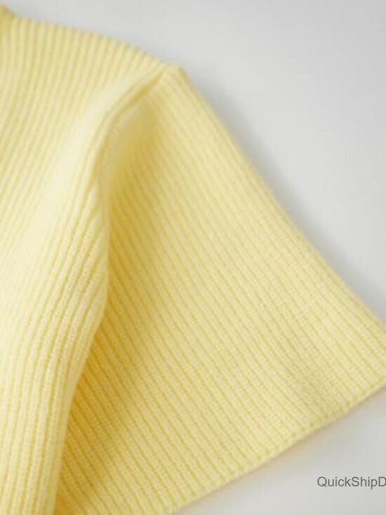 Short Sleeve Button Down Cardigan Crop Top, 5% Cotton 95% Elastane - Picture 6 of 7